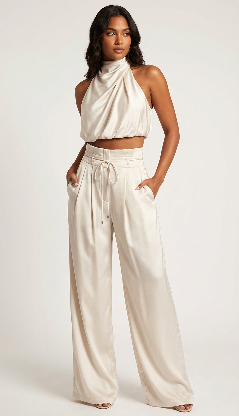 Seraphine | Tweedelige satijnen set