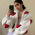 Berry | Speelse Strawberry Print Cardigan
