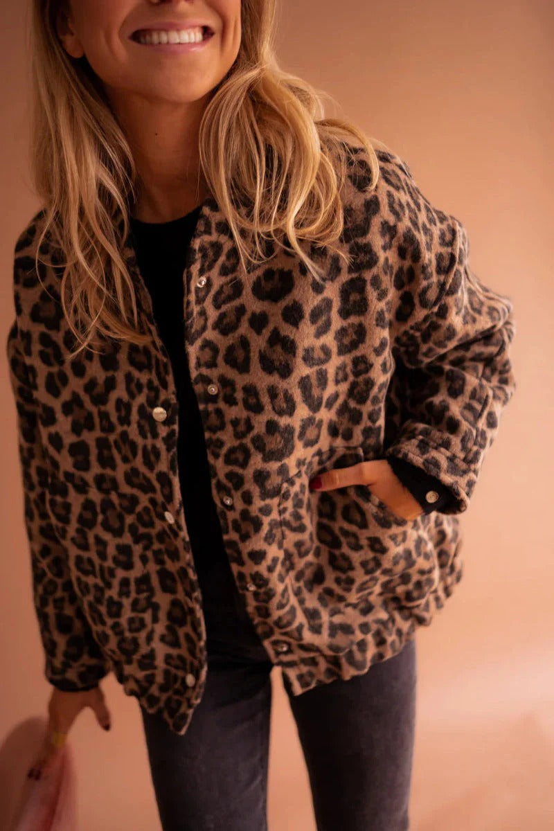 Roxy | Bomberjack met Luipaardprint