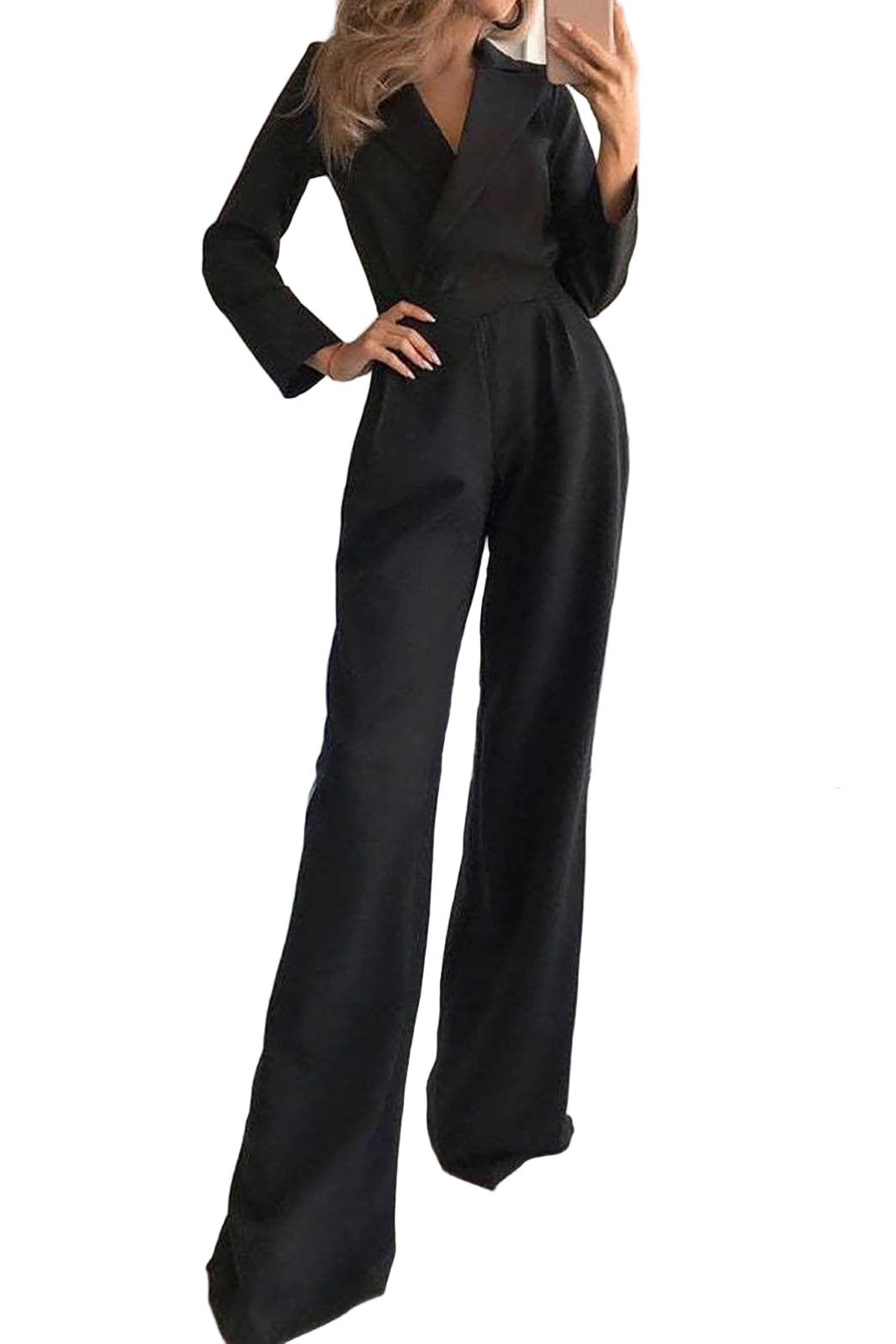 Petra | Getailleerde Jumpsuit met Blazerkraag