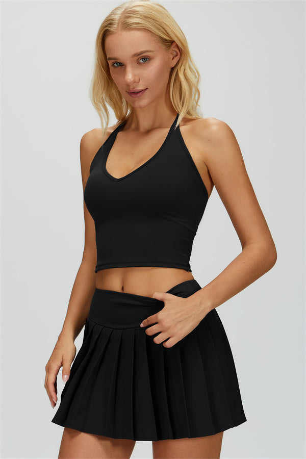 Céleste | Halter Crop Top met Rok 2-Delige Set