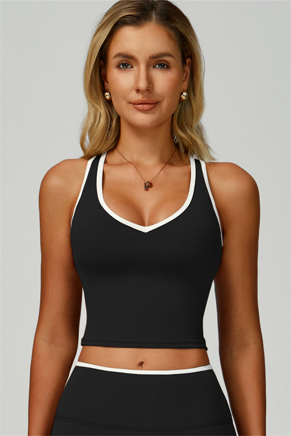 Nova | Sport tanktop met uitgesneden schterkant