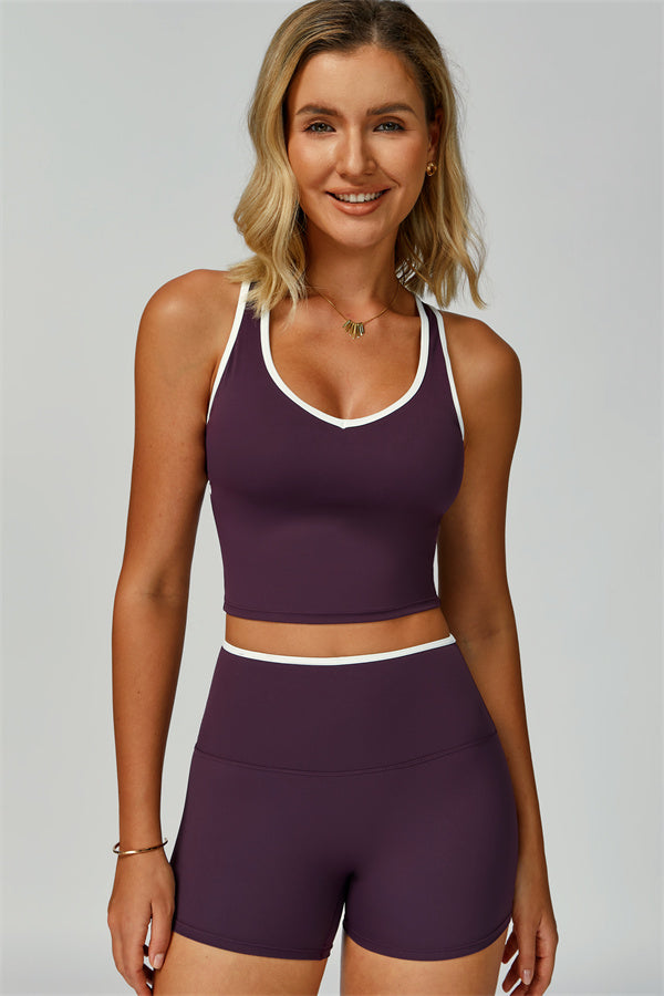 Nova | Sport tanktop met uitgesneden schterkant