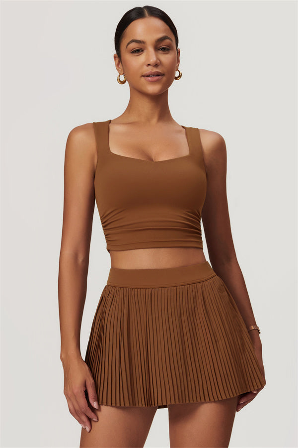 Margaux | Crop Top met Plooirok 2-Delige Set