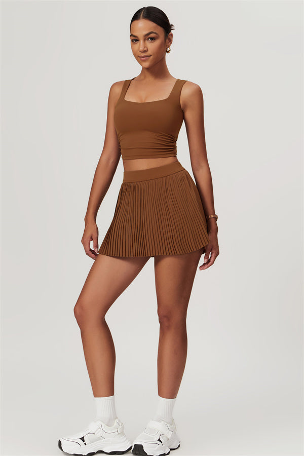 Margaux | Crop Top met Plooirok 2-Delige Set