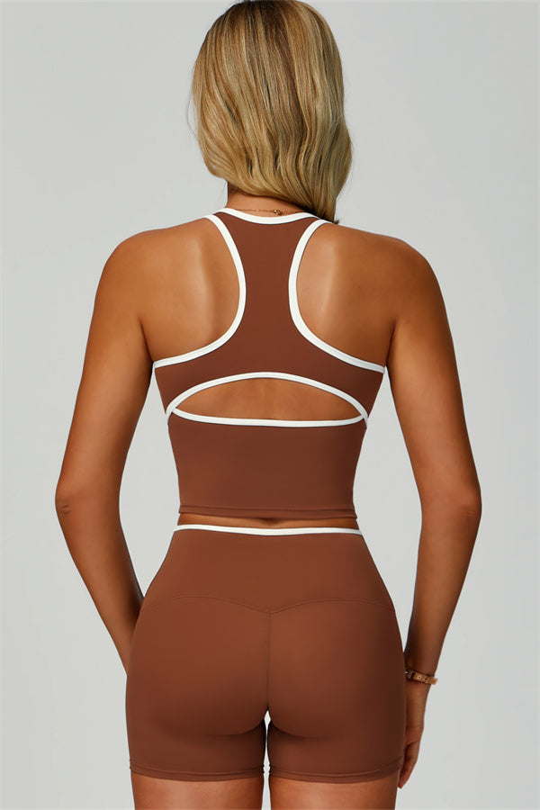 Nova | Sport tanktop met uitgesneden schterkant