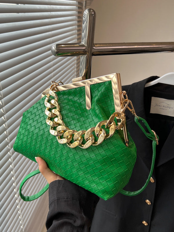 Odette | Geometrische Handtas met Ketting