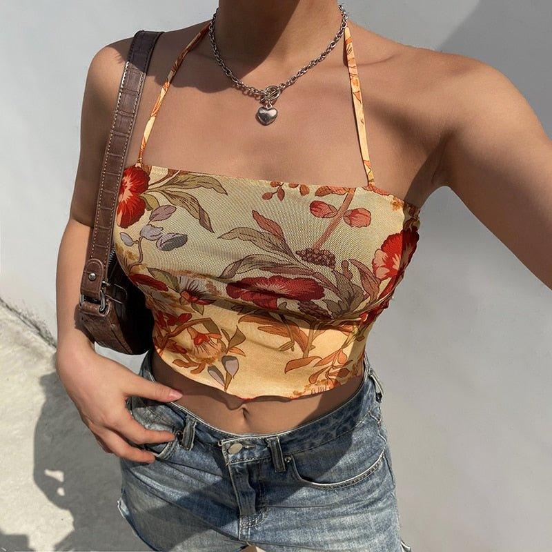 Angelic | Bloemenprint halter top