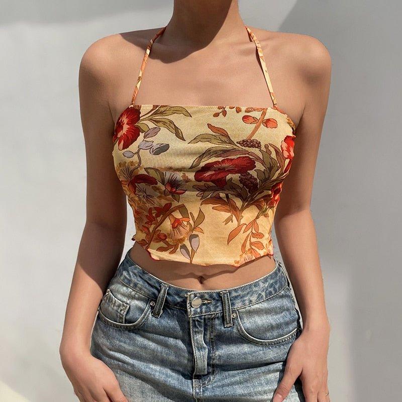 Angelic | Bloemenprint halter top