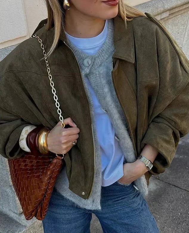 Suki | Oversized Suède Jas