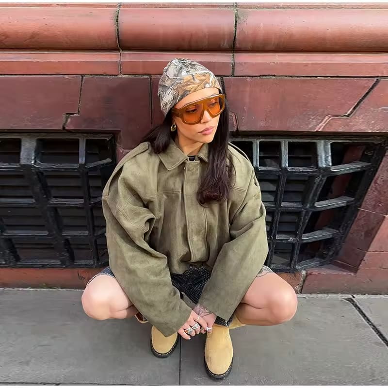 Suki | Oversized Suède Jas