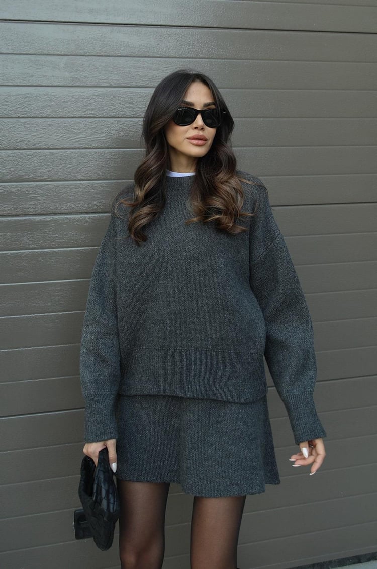 Astrid | Herfstset met rok en trui