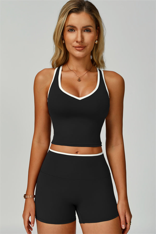 Nova | Sport tanktop met uitgesneden schterkant