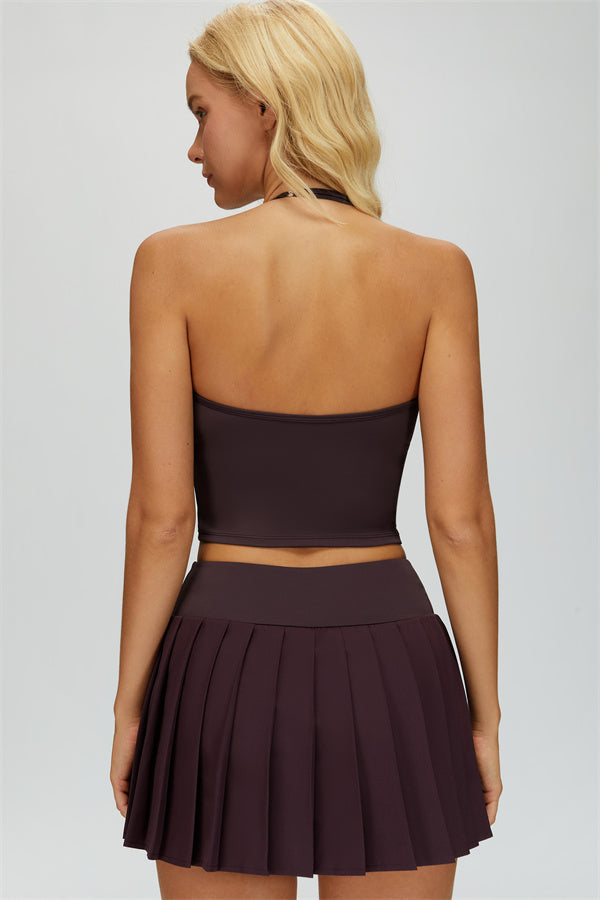 Céleste | Halter Crop Top met Rok 2-Delige Set