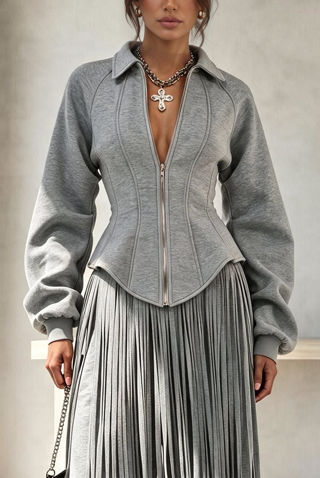 Mette | Corset-Stijl Zip-Up Sweater