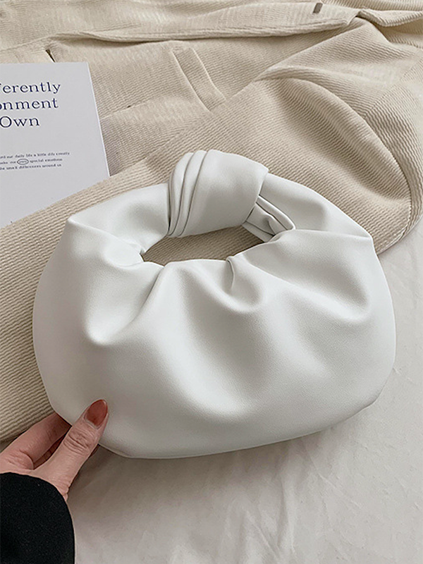 Elodie | Geplooide Strikdetail Handtas in Effen Kleur
