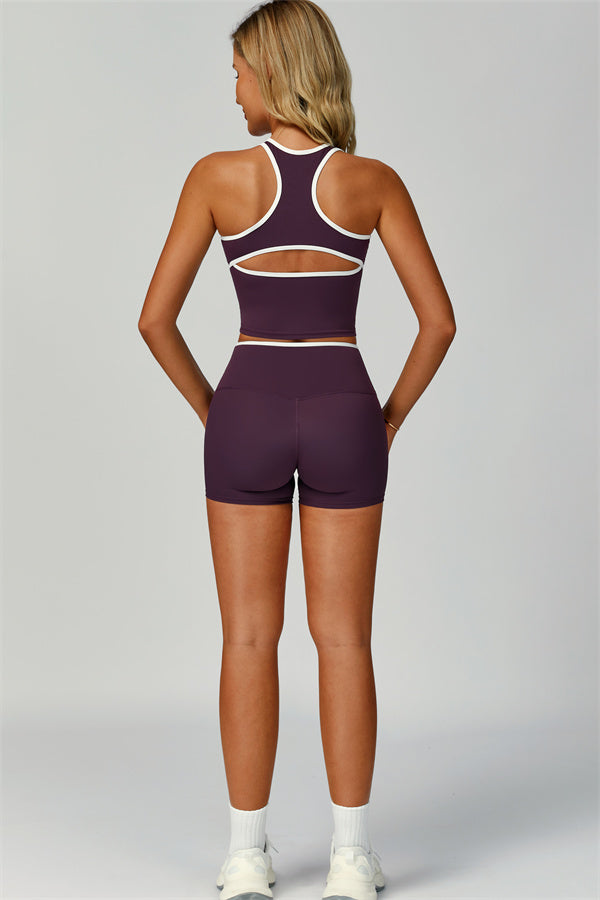 Nova | Sport tanktop met uitgesneden schterkant
