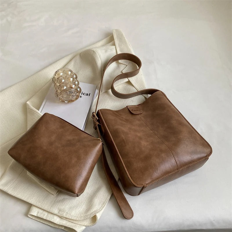 Ris | Retro tote bag van vegan leer
