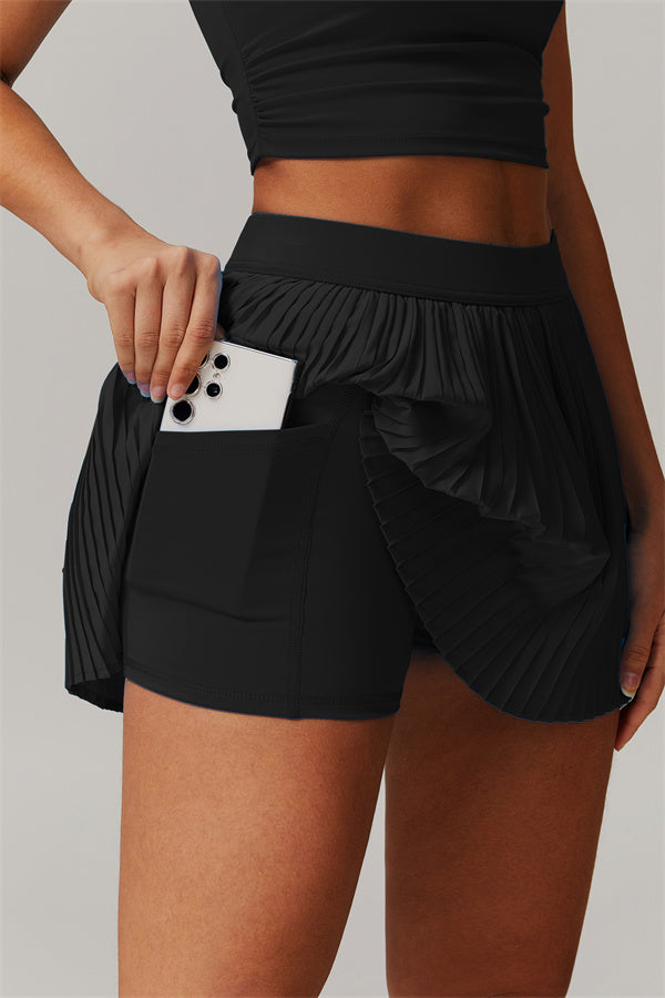 Margaux | Crop Top met Plooirok 2-Delige Set