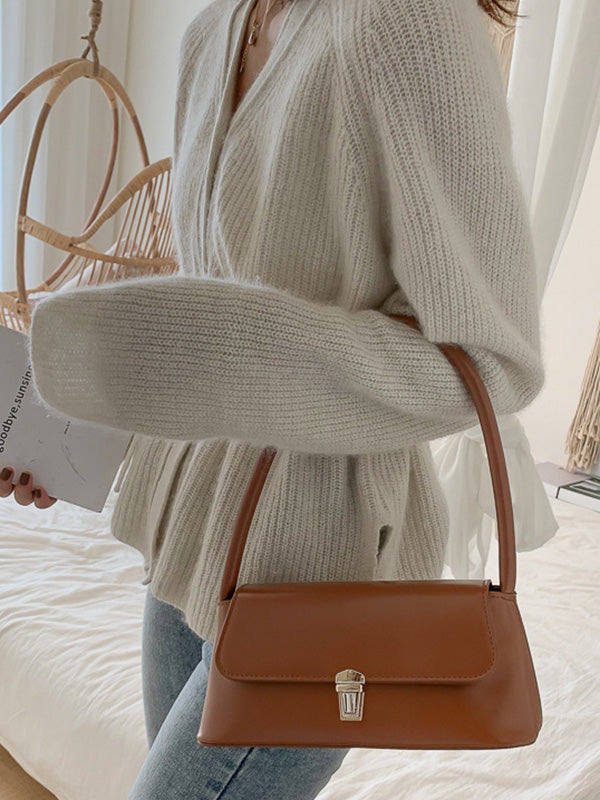 Fleur | Chique Leren Schoudertas in 4 Kleuren