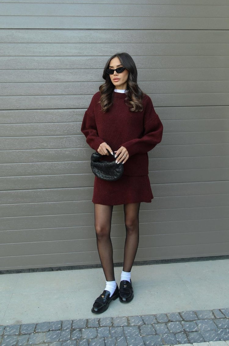 Astrid | Herfstset met rok en trui