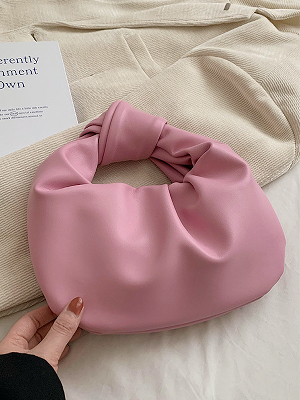Elodie | Geplooide Strikdetail Handtas in Effen Kleur
