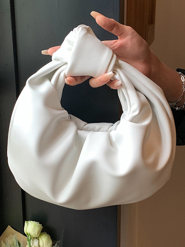 Elodie | Geplooide Strikdetail Handtas in Effen Kleur