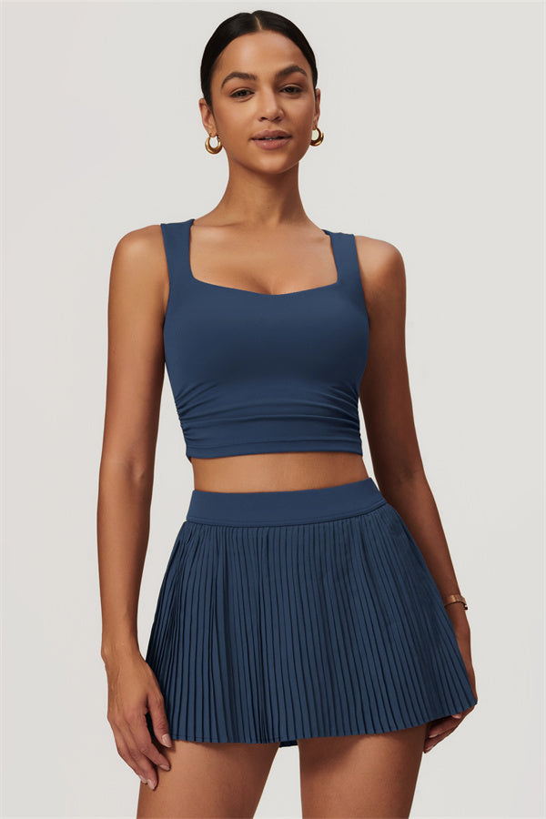 Margaux | Crop Top met Plooirok 2-Delige Set
