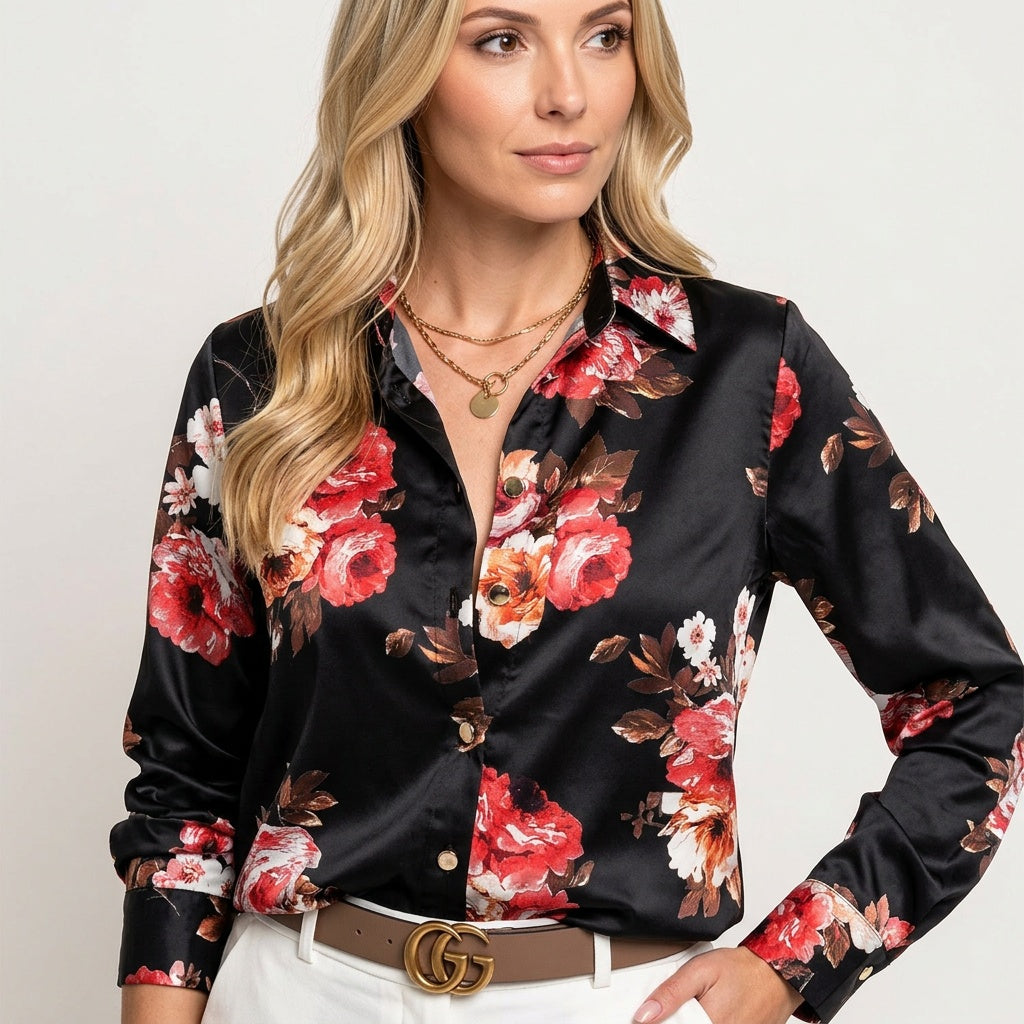 Marisol | Geprinte Blouse met V-Hals