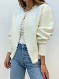 Colette | Cardigan met Parelrand