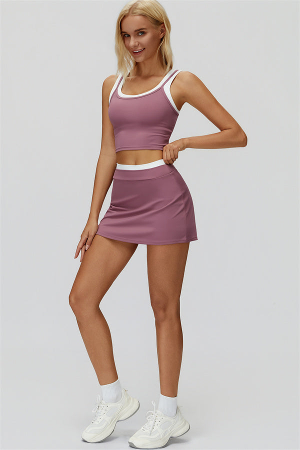 Iris | Crop Top met Rok 2-Delige Set