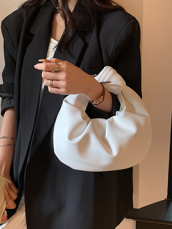 Elodie | Geplooide Strikdetail Handtas in Effen Kleur