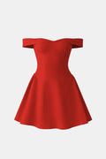 Eva | Off-shoulder strapless mini jurk peplum