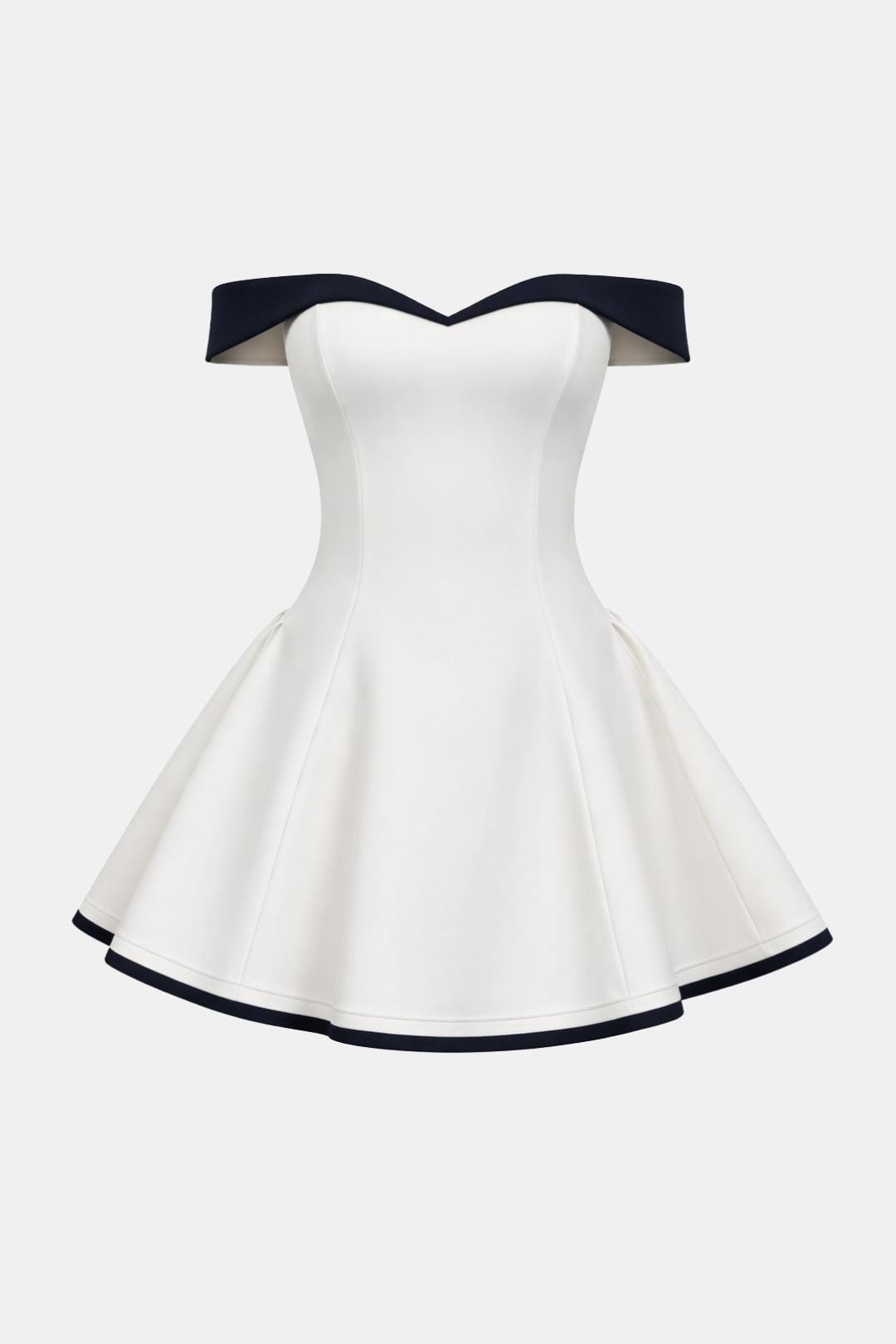 Eva | Off-shoulder strapless mini jurk peplum