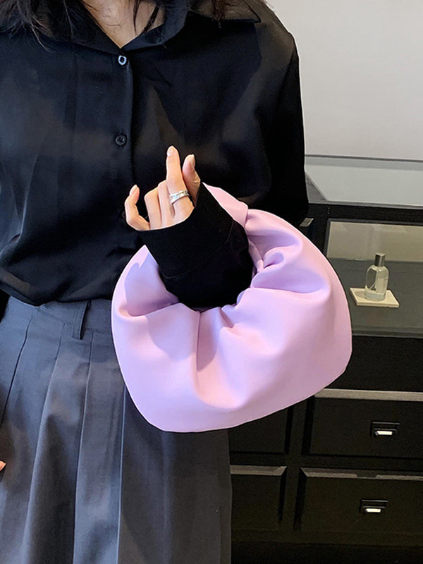 Elodie | Geplooide Strikdetail Handtas in Effen Kleur