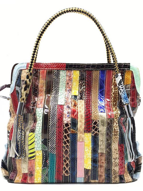 Amandine | Gesplitste Schoudertas van Leer met Sling