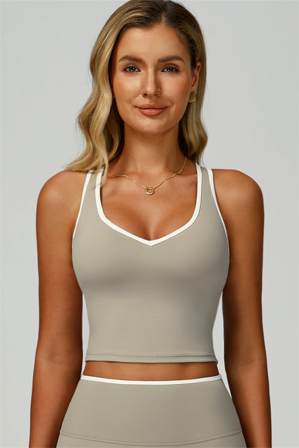 Nova | Sport tanktop met uitgesneden schterkant