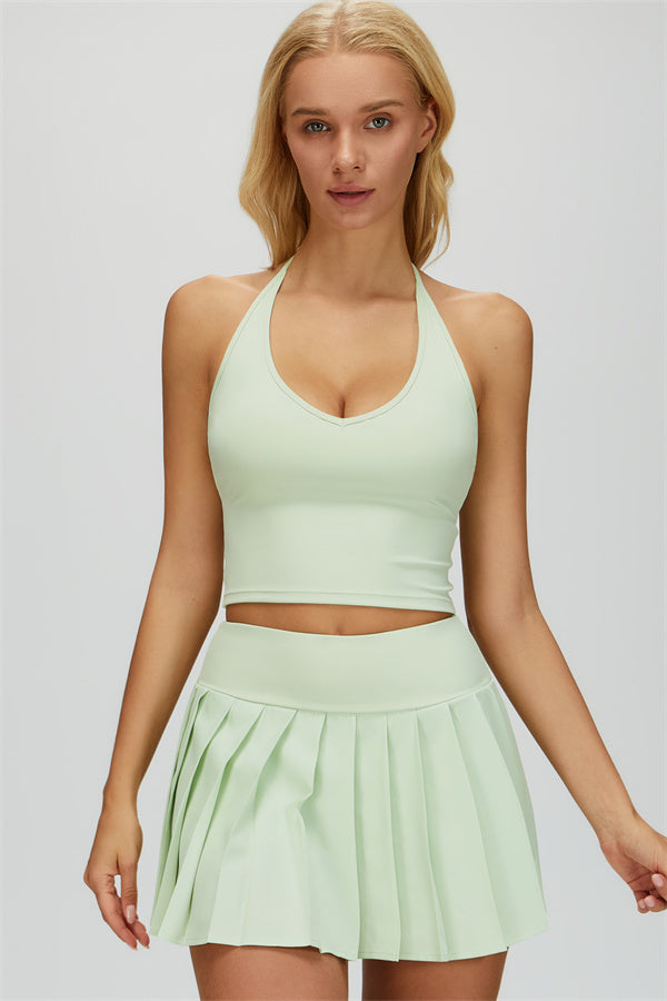 Céleste | Halter Crop Top met Rok 2-Delige Set