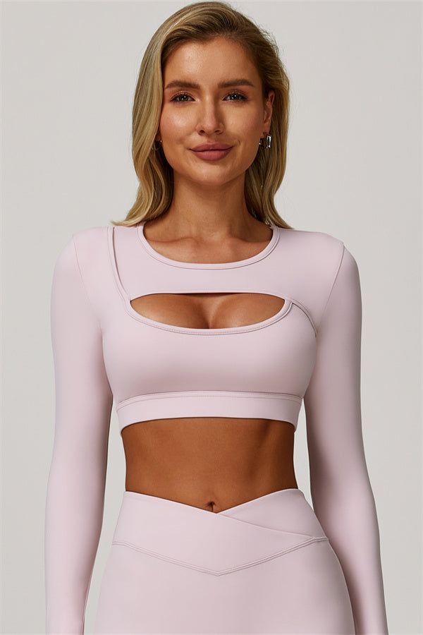 Lies | Tweedelige sportset met longsleeve cut-out top