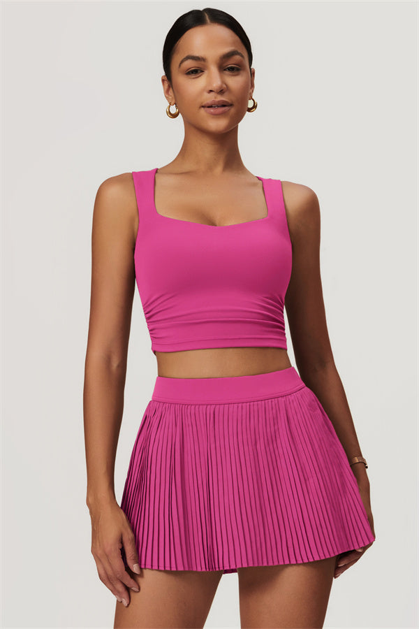 Margaux | Crop Top met Plooirok 2-Delige Set