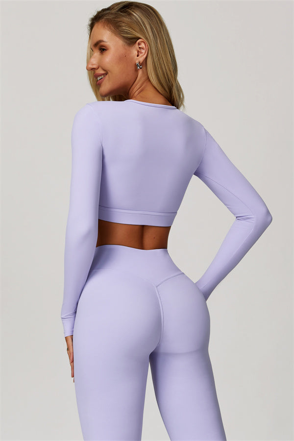 Lies | Tweedelige sportset met longsleeve cut-out top