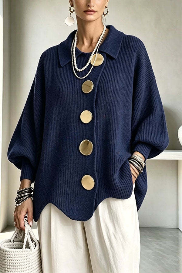 Sheila | Oversized Vest met Gespdetail