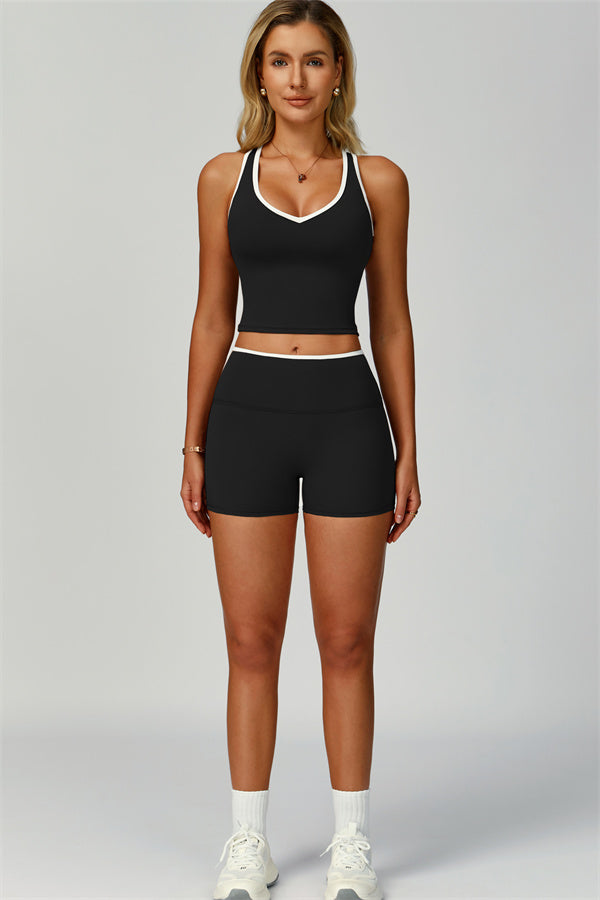 Nova | Sport tanktop met uitgesneden schterkant