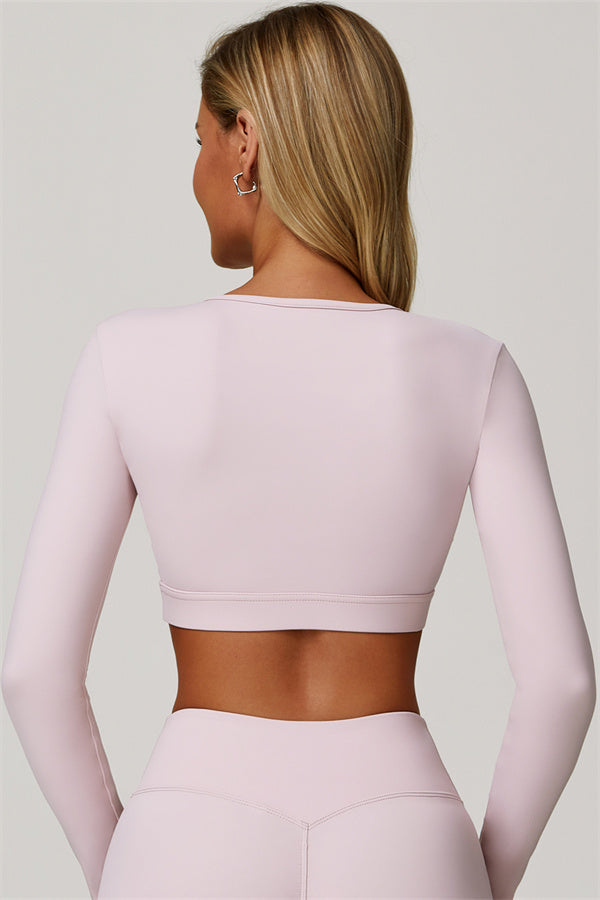 Lies | Tweedelige sportset met longsleeve cut-out top