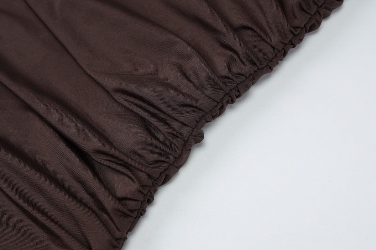 Britt | Asymmetrische minijurk met zijsleep