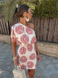 Sanne | One-shoulder minijurk met pofmouw