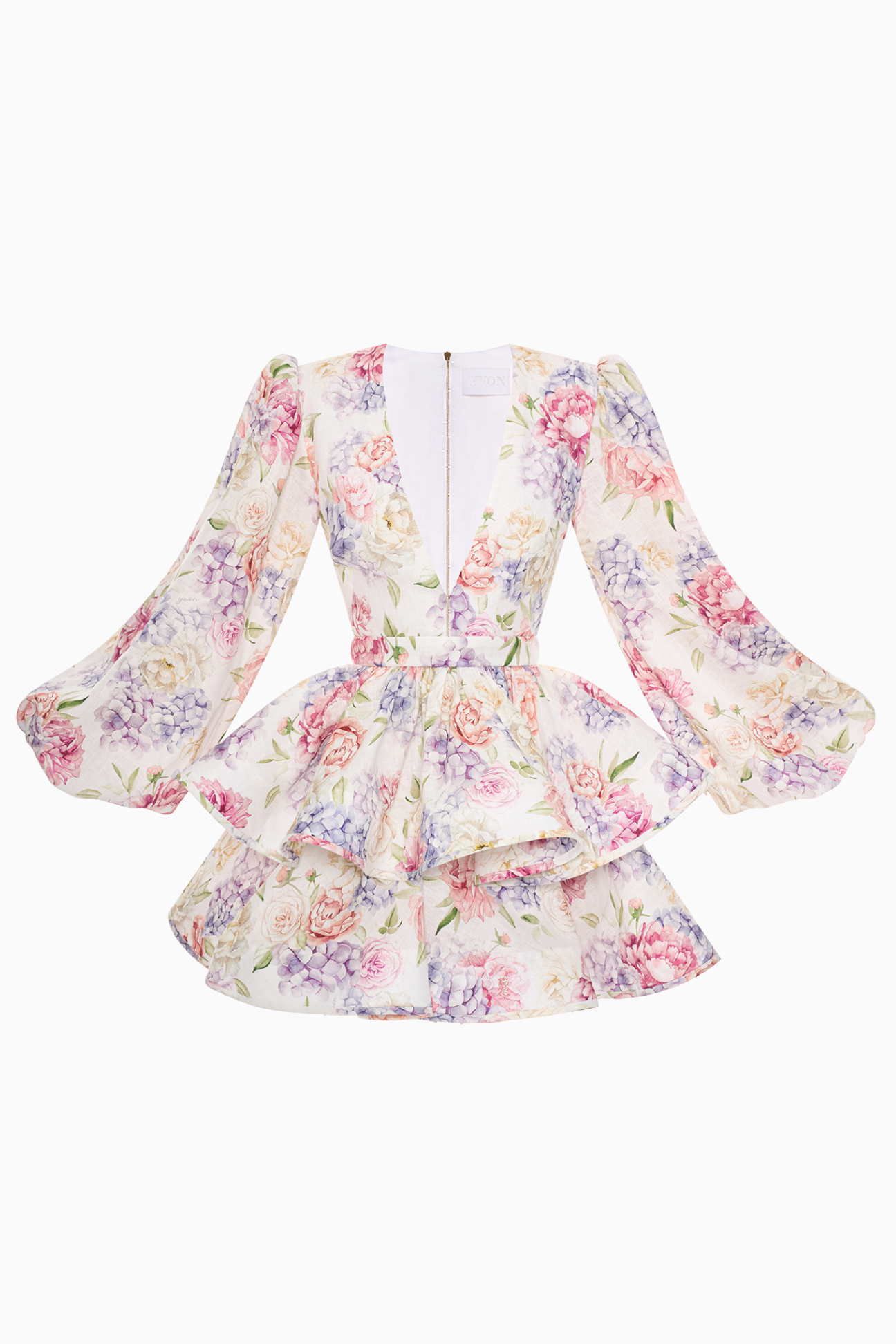 Anouk | V-hals minijurk met bloemenprint