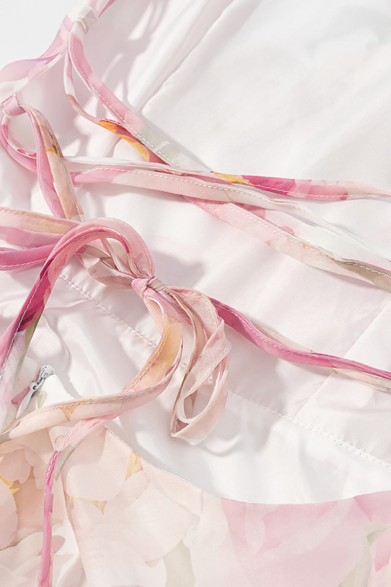 Noa | Halter minijurk met ruchesrok