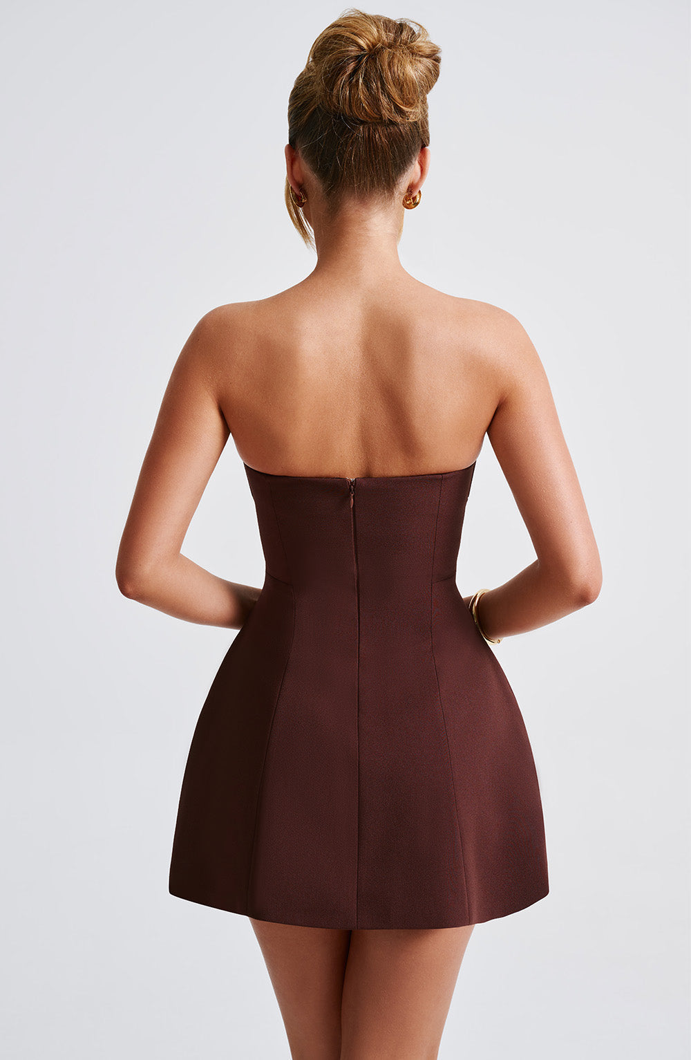 Elise | Strapless minijurk met A-lijn rok