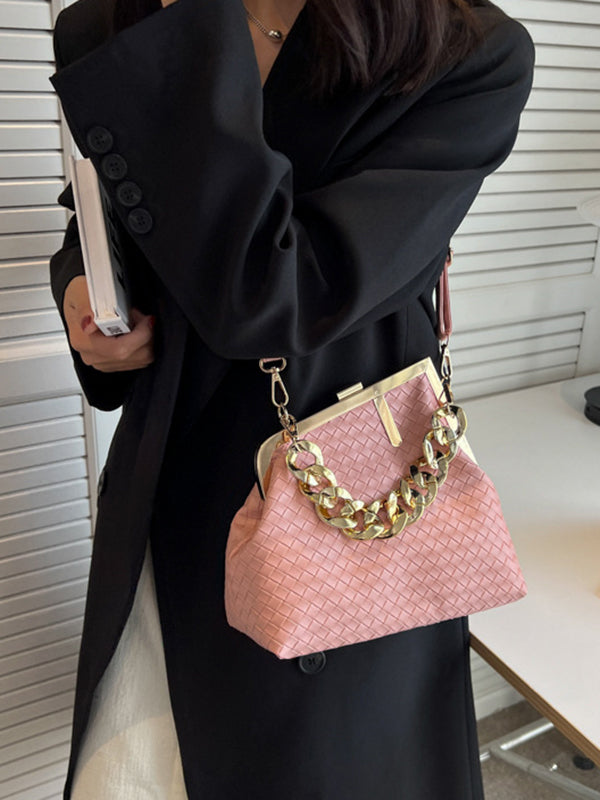 Odette | Geometrische Handtas met Ketting